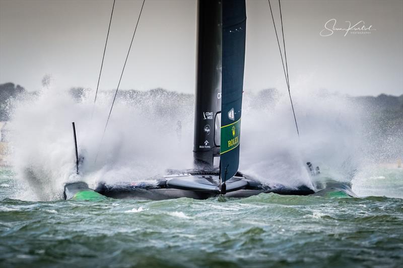 Strong winds for the Cowes SailGP on Sunday photo copyright Sam Kurtul / www.worldofthelens.co.uk taken at  and featuring the F50 class