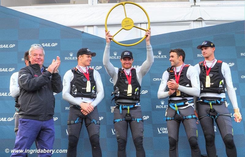 Strong winds for the Cowes SailGP on Sunday photo copyright Ingrid Abery / www.ingridabery.com taken at  and featuring the F50 class