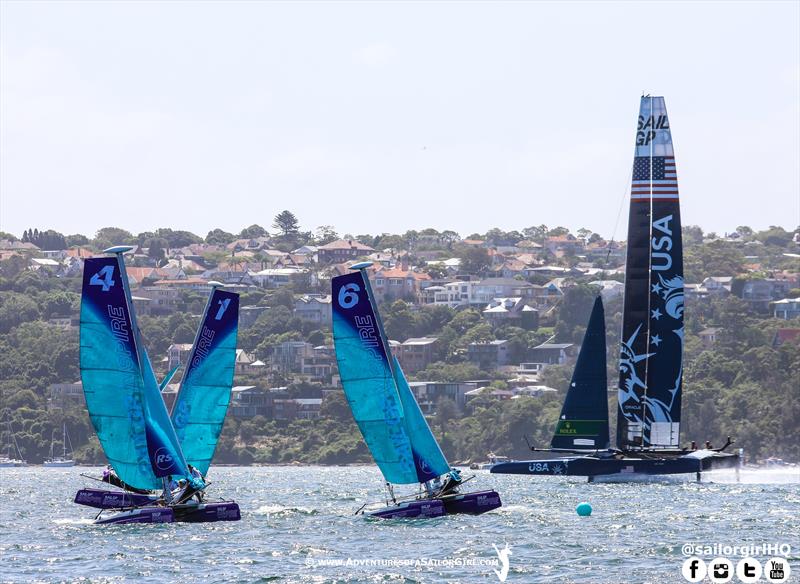 SailGP Sydney photo copyright Nic Douglass / www.AdventuresofaSailorGirl.com taken at  and featuring the F50 class