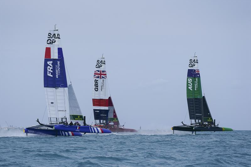 A dramatic podium race in the Bermuda SailGP presented by Hamilton Princess - photo © Thomas Lovelock for SailGP