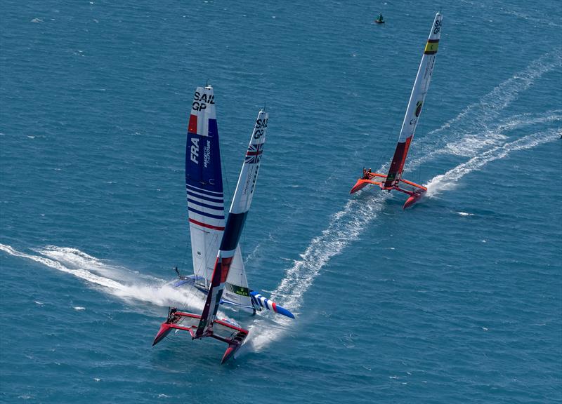 Close cross during the Bermuda SailGP presented by Hamilton Princess - photo © Simon Bruty for SailGP