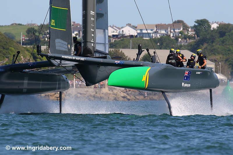 Day 2 at Great Britain SailGP (Event 3, Season 2) in Plymouth photo copyright Ingrid Abery / www.ingridabery.com taken at  and featuring the F50 class