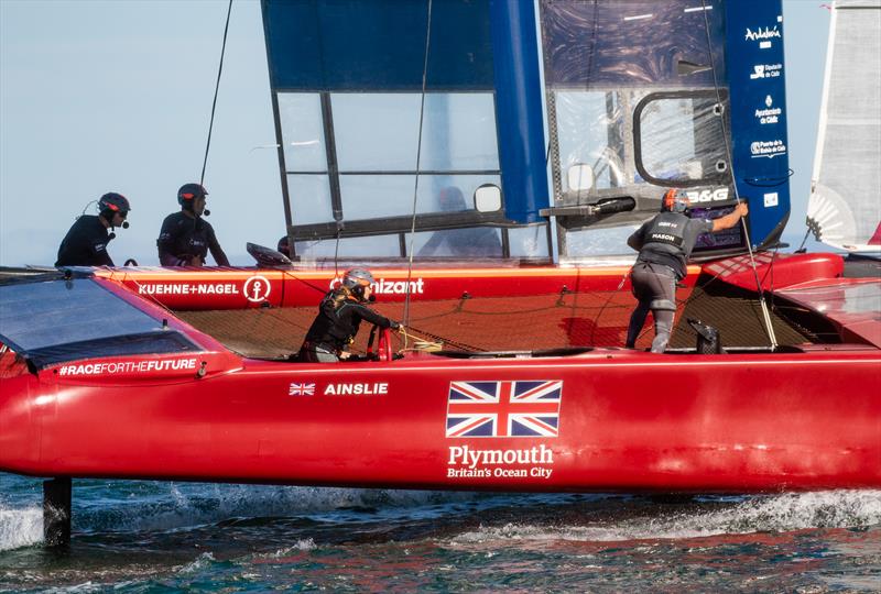 Ben Ainslie, Hannah Mills and the Great Britain SailGP Team training on the British F50 in Cadiz-Andalusia photo copyright Javier Salinas for SailGP taken at  and featuring the F50 class