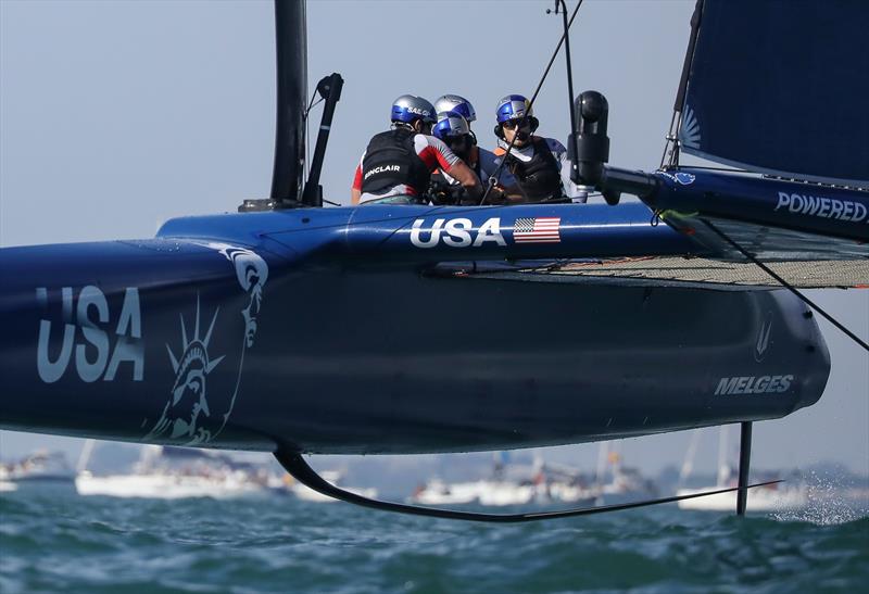 Race Day 1 at the Spain Sail Grand Prix photo copyright Felix Diemer for SailGP taken at  and featuring the F50 class