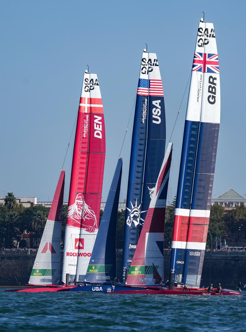 Race Day 1 at the Spain Sail Grand Prix photo copyright Bob Martin for SailGP taken at  and featuring the F50 class