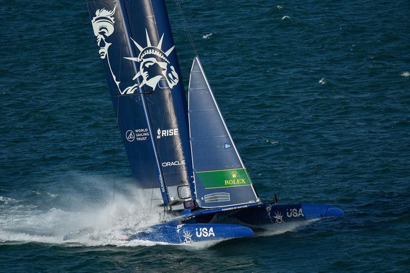 USA SailGP Team helmed by Jimmy Spithill in action Race Day 2 at the Spain Sail Grand Prix - photo © Ricardo Pinto for SailGP