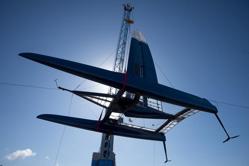 Assembling and launching F50 for a Sail GP Practice day off Marsden, Northland, New Zealand. 7 / 11 / photo copyright Chris CAMERON taken at  and featuring the F50 class