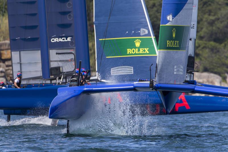 Team USA and Team FRA photo copyright Andrea Francolini taken at Royal Sydney Yacht Squadron and featuring the F50 class