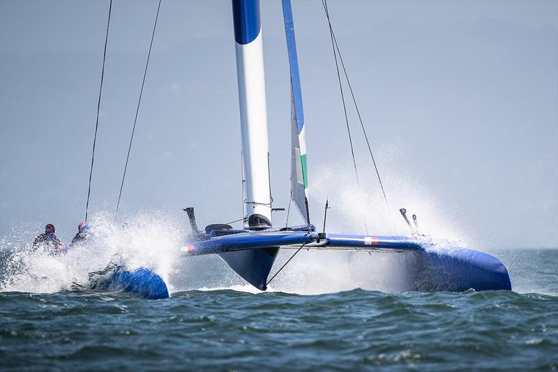 Practice race day, Event 2, Season 1 SailGP event in San Francisco, California, photo copyright www.lloydimages.com taken at Golden Gate Yacht Club and featuring the F50 class