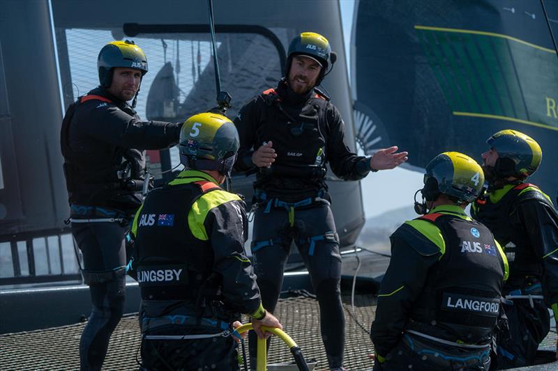 Australia SailGP Team has their first practice for the San Francisco SailGP photo copyright Sam Greenfield taken at  and featuring the F50 class