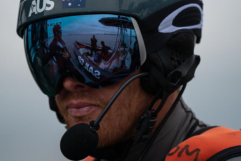 Tom Slingsby of Australia SailGP Team practices in NYC. Event 3 Season 1 SailGP event in New York City, New York, United States. 19 June  photo copyright Sam Greenfield for SailGP taken at  and featuring the F50 class