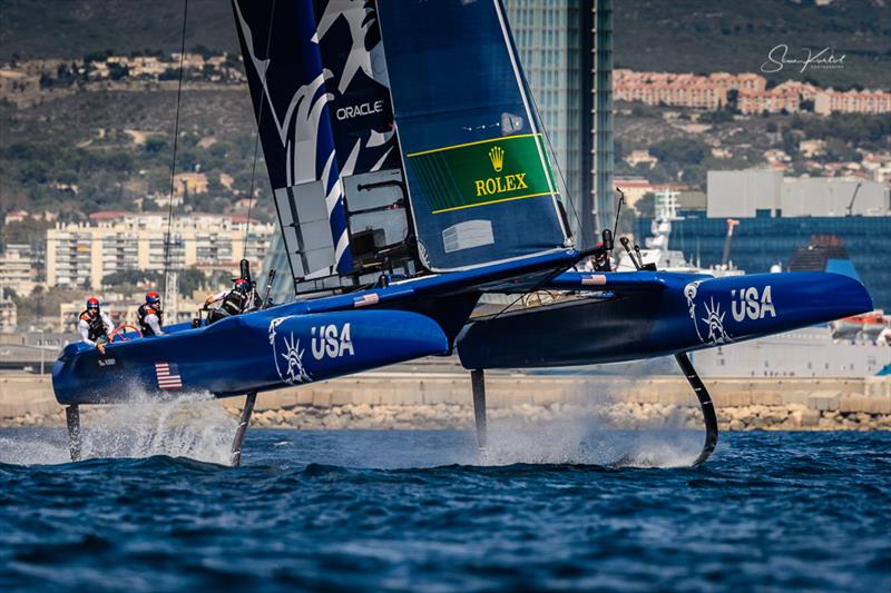 The final SailGP event of Season 1 in Marseille, France - Day 1 photo copyright Sam Kurtul / www.worldofthelens.co.uk taken at  and featuring the F50 class