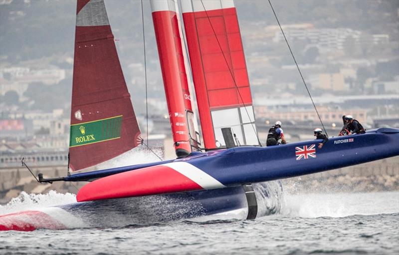 SailGP Team GBR skippered by Dylan Fletcher in action here close to the shore on day 2 of racing. The final SailGP event of Season 1 in Marseille, France - photo © Lloyd Images for SailGP