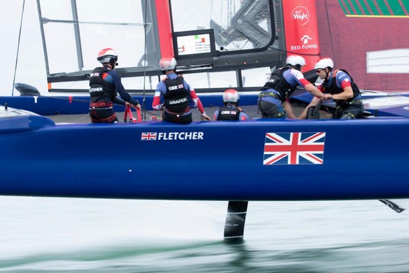 Great Britain SailGP Team full flight at its home event in Cowes, Isle of Wight photo copyright Lloyd Images for SailGP taken at  and featuring the F50 class