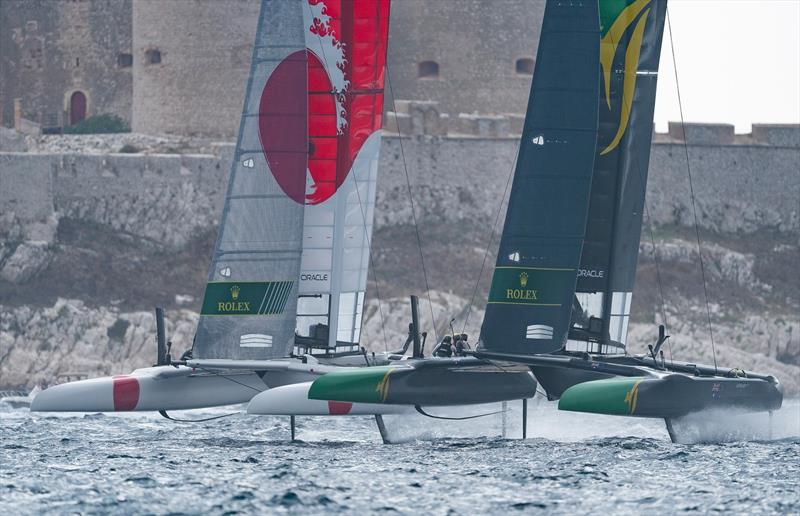 The Global League culminated with a 10-minute match race for a $1million purse in Marseille photo copyright Bob Martin for SailGP taken at  and featuring the F50 class