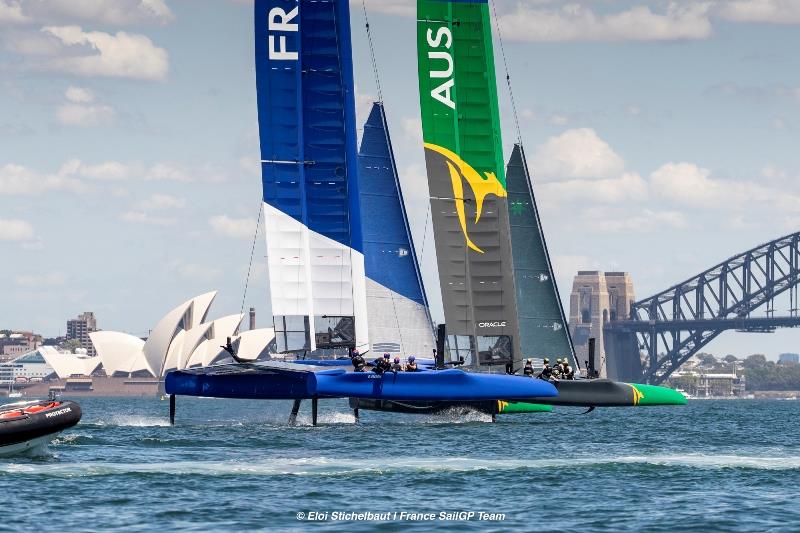 France SailGP Team at Sydney Harbour photo copyright Eloi Stichelbaut / France SailGP Team taken at  and featuring the F50 class