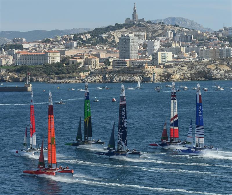 Fleet Racing - Final - Sail GP - Marseille - September 22, 2019 photo copyright Jon Buckle for SailGP taken at  and featuring the F50 class