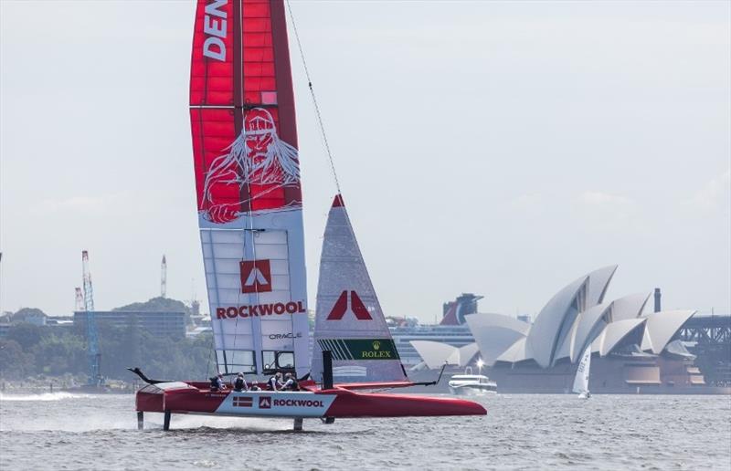 Holger Danske rises as Denmark SailGP Team launches boat in Sydney - photo © Denmark SailGP Team