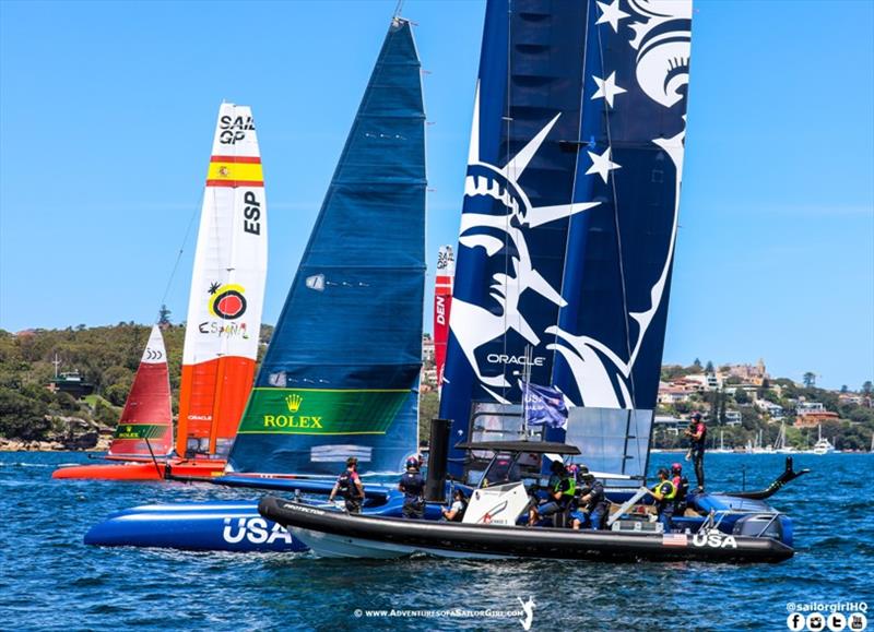 SailGP practice race in Sydney - photo © Nic Douglass / www.AdventuresofaSailorGirl.com