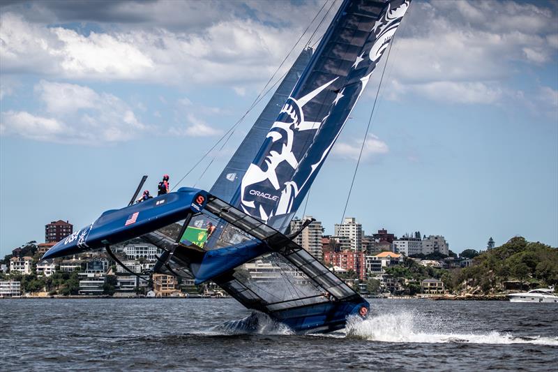 United States SailGP Team helmed by Rome Kirby in action as they practise ahead of Sydney SailGP - Season 2 - February 2020 - Sydney, Australia photo copyright Matt Knighton/SailGP taken at Royal Sydney Yacht Squadron and featuring the F50 class