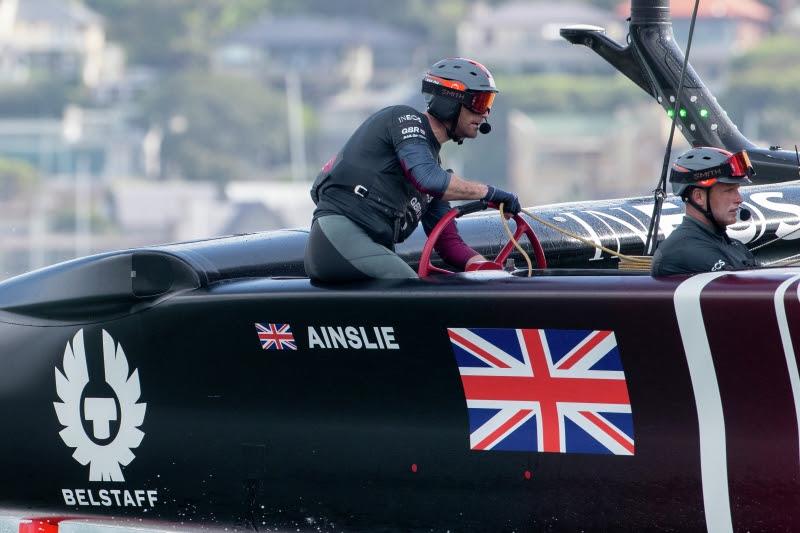 Great Britain SailGP Team helmed by Ben Ainslie in action during the Sydney SailGP, Event 1 Season 2 in Sydney Harbour, Sydney, Australia photo copyright Eloi Stichelbaut taken at  and featuring the F50 class