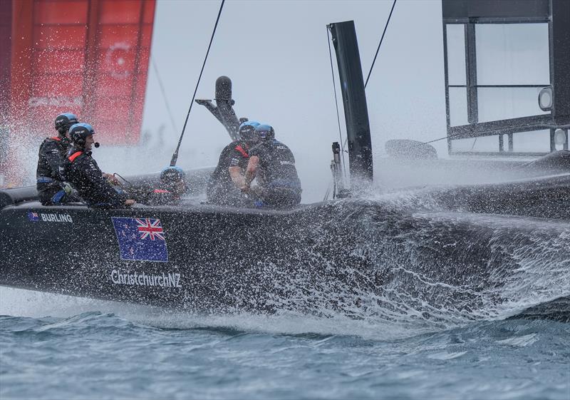 New Zealand SailGP Team in action on Race Day 2 Bermuda SailGP  photo copyright Thomas Lovelock/SailGP taken at Royal Bermuda Yacht Club and featuring the F50 class