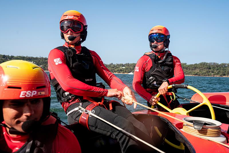 Florian Trittel, skipper and wing trimmer, and Phil Robertson, helmsman of Spain SailGP  photo copyright Ugo Fonolla / SailGP taken at Royal Bermuda Yacht Club and featuring the F50 class