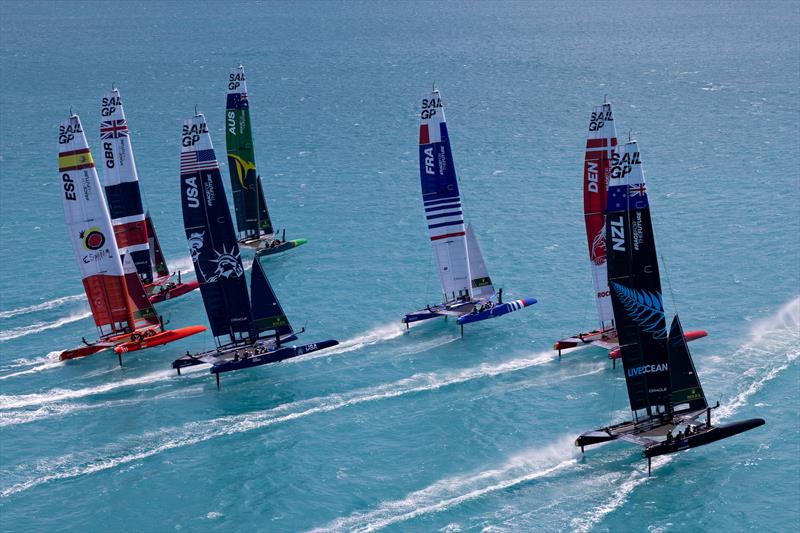 SailGP F50 fleet in action during the Bermuda SailGP, Event 1 Season 2 in Hamilton, Bermuda. 23 April  - photo © Simon Bruty/SailGP