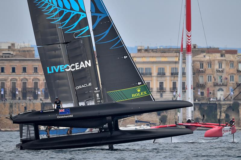 New Zealand SailGP Team helmed by interim skipper Arnaud Psarofaghis competing on Race Day 1 at Italy SailGP, Event 2, Season 2 in Taranto, Italy. 05 June .  - photo © Ricardo Pinto/SailGP