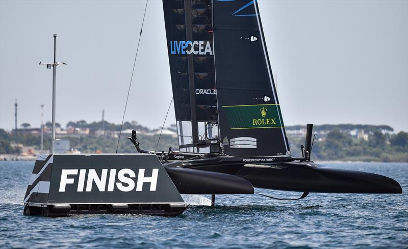 New Zealand SailGP Team helmed by interim skipper Arnaud Psarofaghis in action on Race Day 2. Italy SailGP, Event 2, Season 2 in Taranto, Italy. 06 June  photo copyright Ricardo Pinto / SailGP taken at  and featuring the F50 class