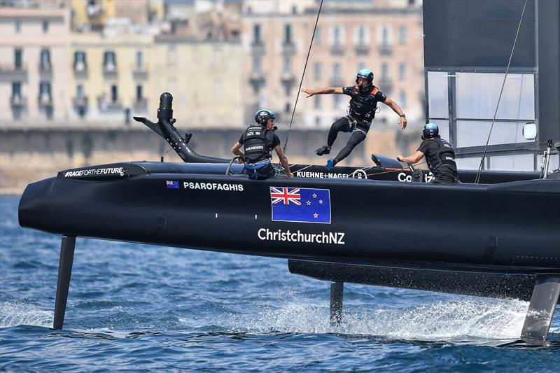 New Zealand SailGP Team helmed by interim skipper Arnaud Psarofaghis - Race Day 2. Italy SailGP, Event 2, Season 2 in Taranto, Italy. 06 June photo copyright Ricardo Pinto/SailGP taken at  and featuring the F50 class