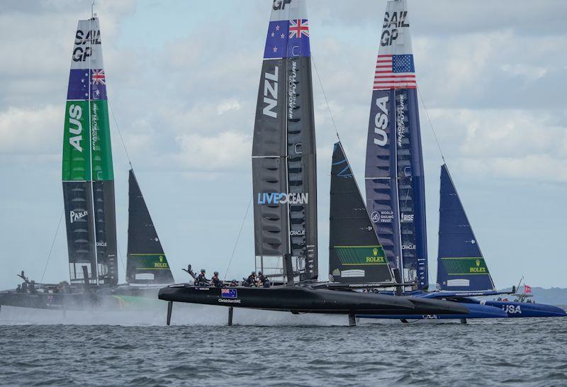 Practice racing ahead of the ROCKWOOL Denmark Sail Grand Prix photo copyright Ian Roman for SailGP taken at  and featuring the F50 class