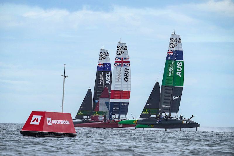 Practice racing ahead of the ROCKWOOL Denmark Sail Grand Prix photo copyright Ian Roman for SailGP taken at  and featuring the F50 class