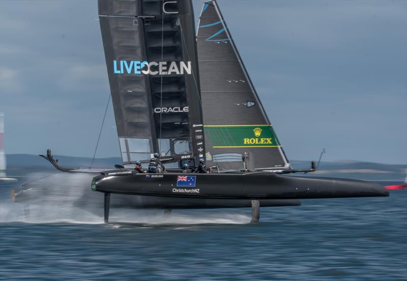 SailGP USA heading to the start line at Denmark SailGP, Event 3, Season 2 in Aarhus, Denmark  - photo © Matt Stephens/SailGP