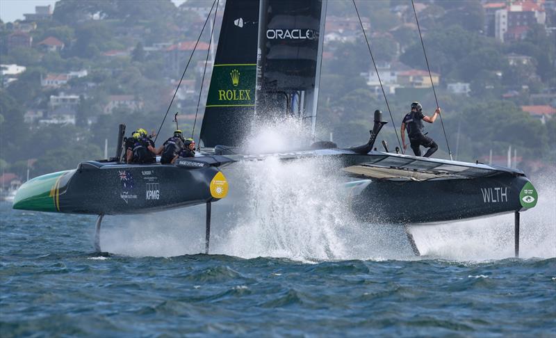Australia SailGP Team helmed by Tom Slingsby on Race Day 2 photo copyright Phil Hillyard/SailGP taken at Woollahra Sailing Club and featuring the F50 class