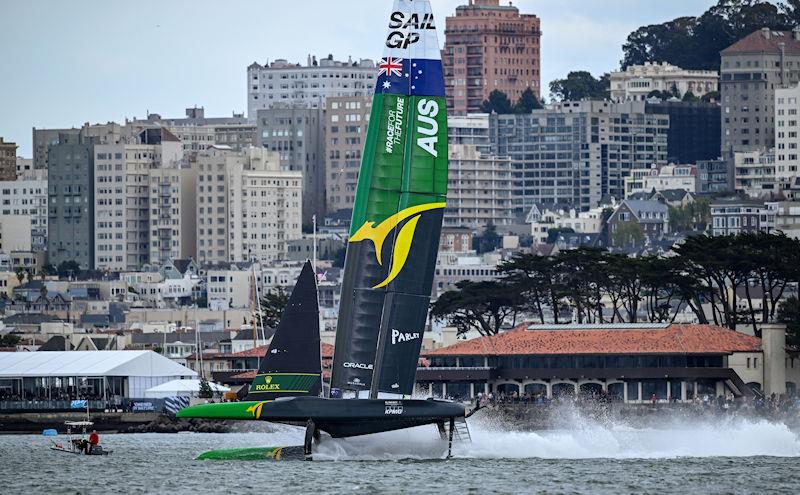 Australia SailGP Team helmed by Tom Slingsby in action on Race Day 2 of San Francisco SailGP, Season 2 - photo © Ricardo Pinto for SailGP