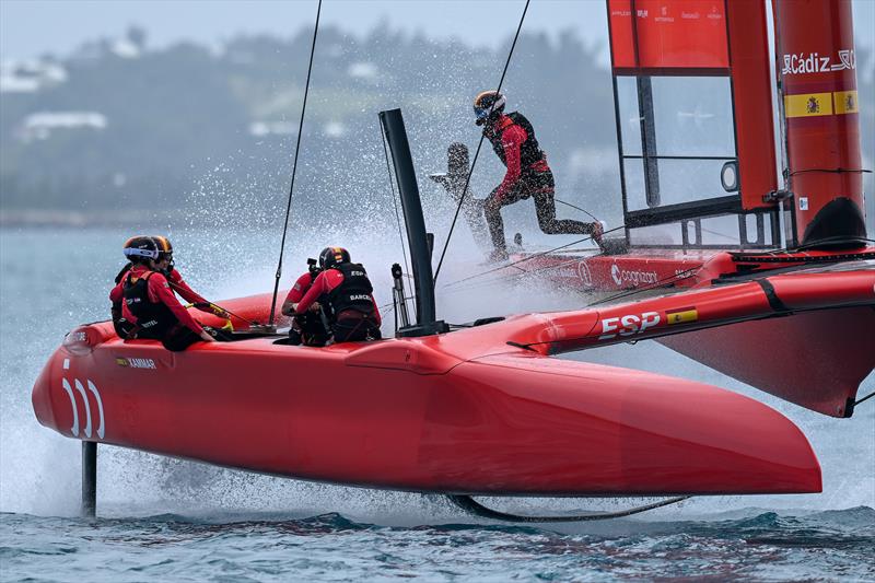 Spain SailGP Team helmed by Jordi Xammar take part in a practice race ahead of Bermuda SailGP , Season 3, in Bermuda.  May 2022 - photo © Ricardo Pinto/SailGP