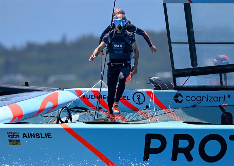 Great Britain SailGP Team helmed by Ben Ainslie in action on Race Day 2 of Bermuda SailGP presented by Hamilton Princess, Season 3, in Bermuda photo copyright Ricardo Pinto for SailGP taken at  and featuring the F50 class