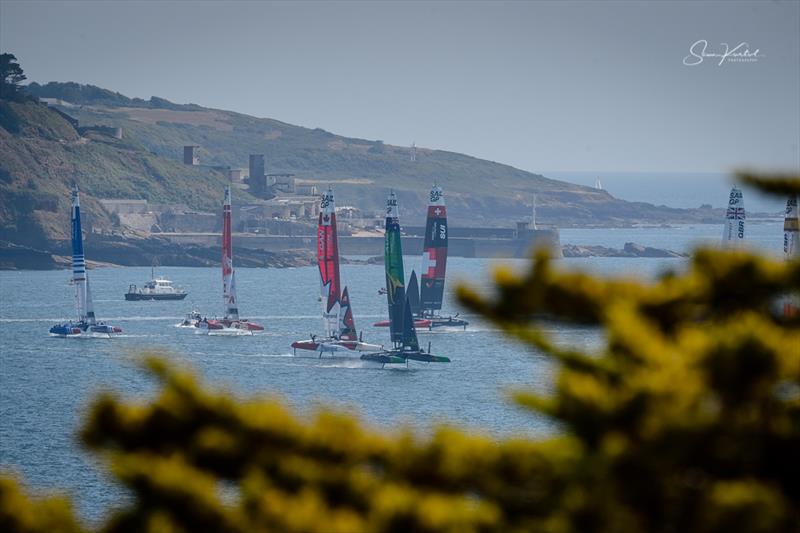 Great Britain Sail Grand Prix in Plymouth practice day photo copyright Sam Kurtul / www.worldofthelens.co.uk taken at  and featuring the F50 class