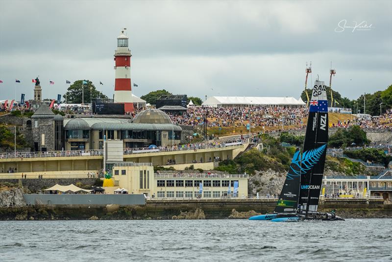 Race Day 2 of the Great Britain Sail Grand Prix in Plymouth photo copyright Sam Kurtul / www.worldofthelens.co.uk taken at  and featuring the F50 class