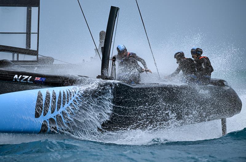 New Zealand SailGP team in action during a practice session ahead of Bermuda SailGP  - photo © Ricardo Pinto/SailGP