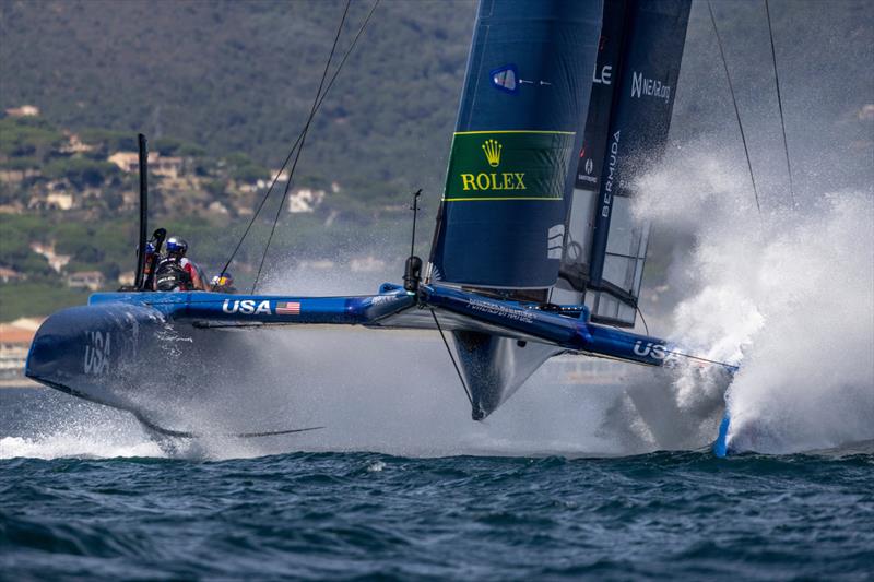 USA SailGP team in action on Race Day 1 of the Range Rover France Sail Grand Prix in Saint Tropez, France - photo © Felix Diemer/SailGP