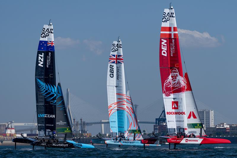 F50 catamaran's in practice racing ahead of the Spain Sail Grand Prix in Cadiz, Andalusia, Spain. 23rd September  - photo © Bob Martin/SailGP