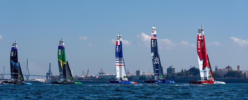 F50 catamaran's in practice racing ahead of the Spain Sail Grand Prix in Cadiz, Andalusia, Spain. 23rd September  - photo © Bob Martin/SailGP