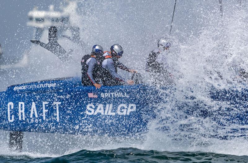 USA SailGP Team helmed by Jimmy Spithill on Race Day 1 of the Spain Sail Grand Prix in Cadiz, Andalusia, Spain photo copyright Bob Martin for SailGP taken at  and featuring the F50 class
