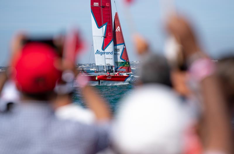 Canada SailGP Team helmed by Phil Robertson sail past spectators on Race Day 1 of the Spain Sail Grand Prix in Cadiz, Andalusia, Spain - photo © Adam Warner for SailGP