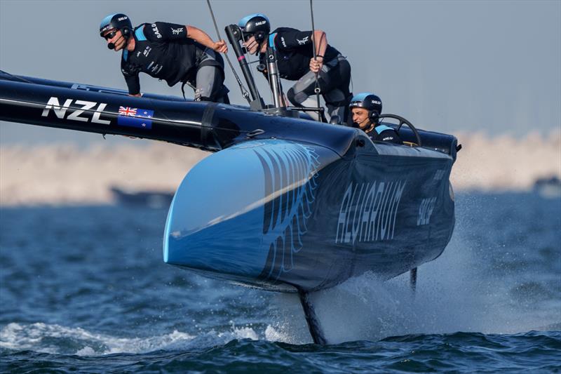 New Zealand SailGP - Practice - November 11, 2022 - SailGP Dubai  photo copyright Bob Martin/SailGP taken at Dubai Offshore Sailing Club and featuring the F50 class