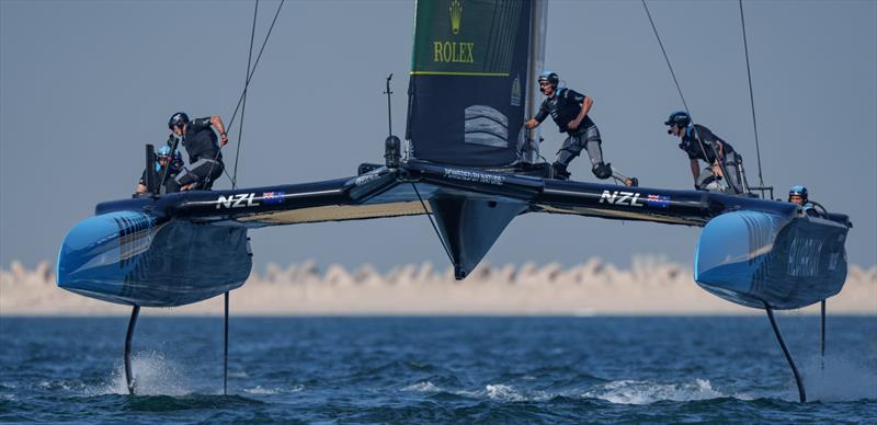 New Zealand SailGP - Practice - November 11, 2022 - SailGP Dubai  photo copyright Bob Martin/SailGP taken at Dubai Offshore Sailing Club and featuring the F50 class