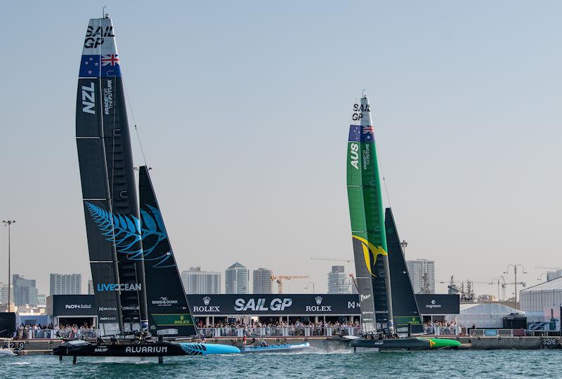 Race Day 1 of the Dubai Sail Grand Prix presented by P&O Marinas in Dubai, United Arab Emirates photo copyright Ricardo Pinto for SailGP taken at  and featuring the F50 class