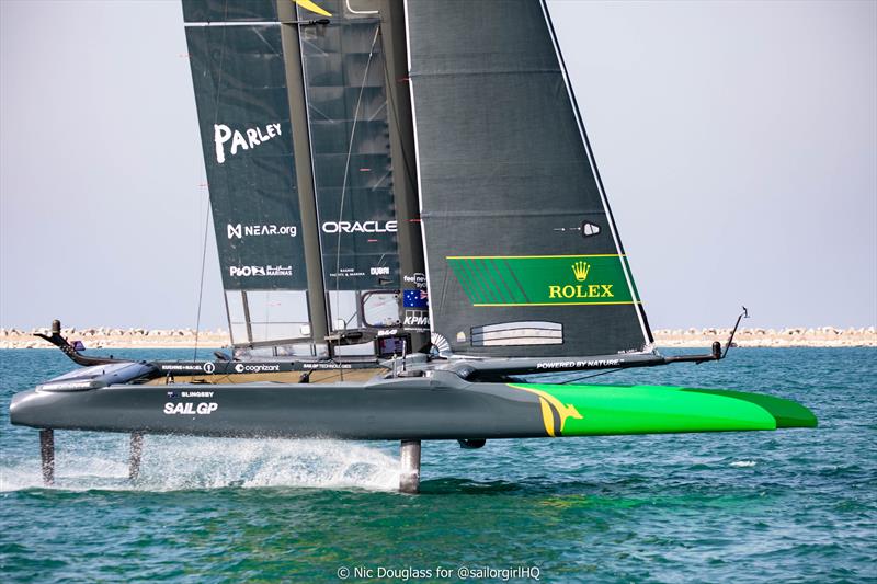 Day 2 of the Dubai Sail Grand Prix presented by P&O Marinas photo copyright Nic Douglass for @sailorgirlHQ taken at  and featuring the F50 class